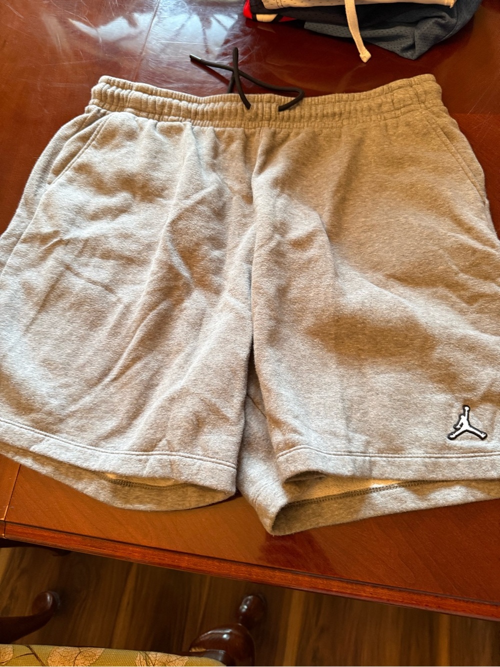 Jordan Light Gray Athletic Fleece Shorts